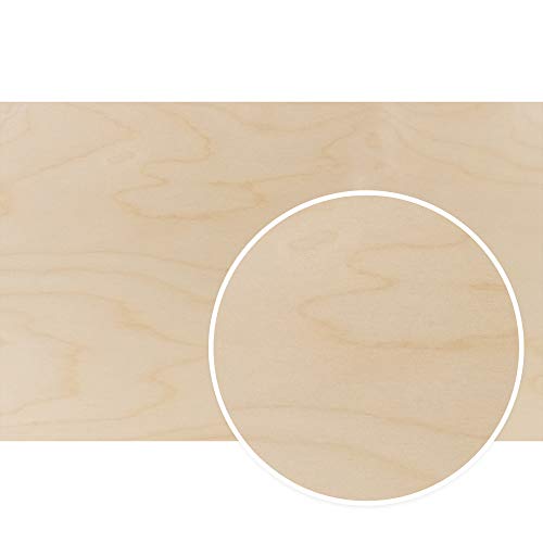 100 Pack | 6mm 1/4th inch Premium Baltic Birch Plywood, 12” x 19”,...