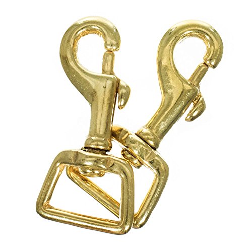 Craft County Brass Trigger Clip Swivel Snap Hooks - Packs of 2 - f...