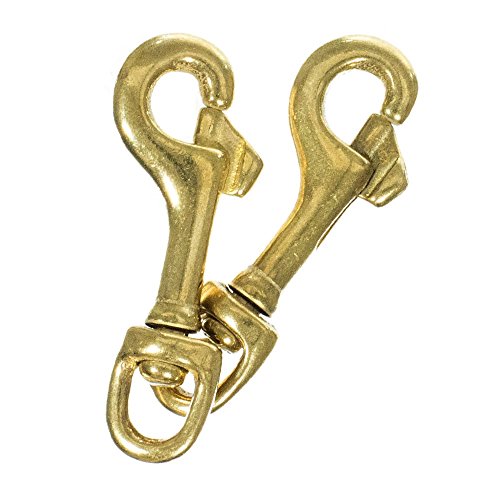 Craft County Brass Trigger Clip Swivel Snap Hooks - Packs of 2 - f...