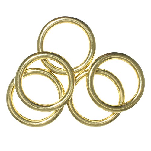 Craft County Metal O-Rings Welded Brass, 2 Inch X 10 Pack
