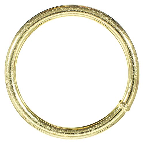 Craft County Metal O-Rings Welded Brass, 2 Inch X 10 Pack