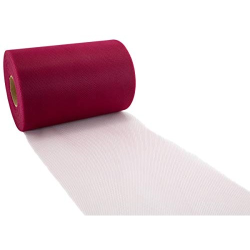 Tulle Fabric Roll | 6” by 100 Yards | Polyester Spool for Crafts D...