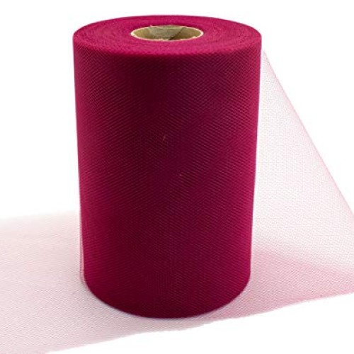 Tulle Fabric Roll | 6” by 100 Yards | Polyester Spool for Crafts D...