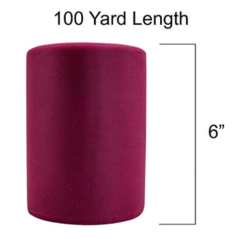 Tulle Fabric Roll | 6” by 100 Yards | Polyester Spool for Crafts D...