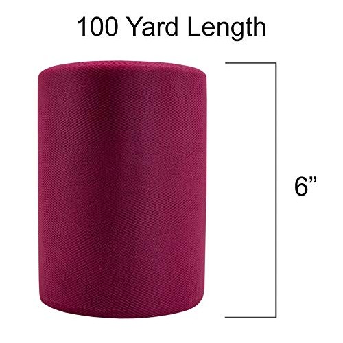 Tulle Fabric Roll | 6” by 100 Yards | Polyester Spool for Crafts D...