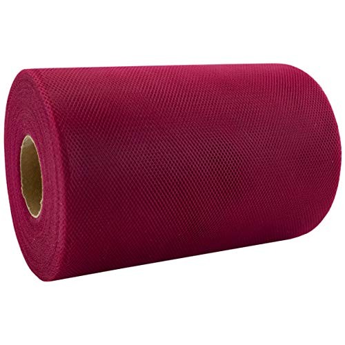 Tulle Fabric Roll | 6” by 100 Yards | Polyester Spool for Crafts D...
