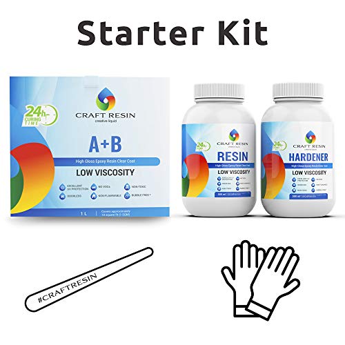 Epoxy Resin Kit - 34 oz /1000 ml Crystal Clear Epoxy Resin for Art...