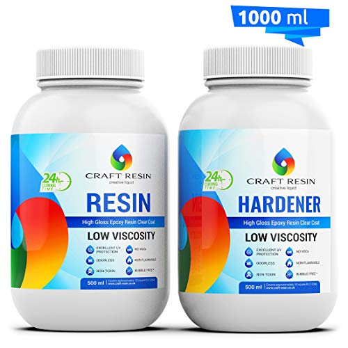 Epoxy Resin Kit - 34 oz /1000 ml Crystal Clear Epoxy Resin for Art...