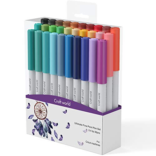 Craft World 0.4 Tip Fine Point Pens for Cricut Explore Air 2 /Make...