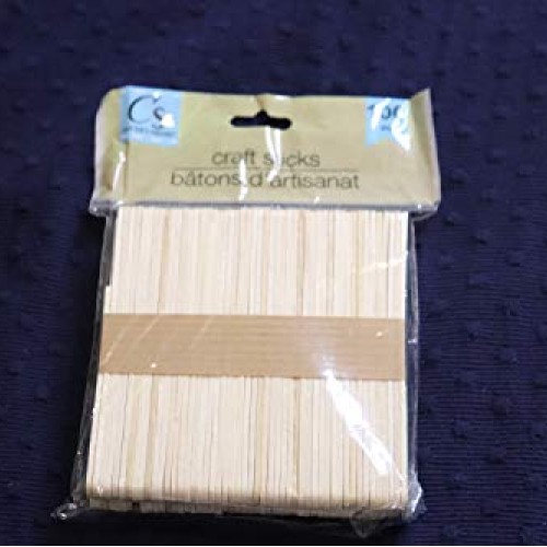 100 Popsicle Sticks, pack of 100 natural wood crafts sticks for DI...