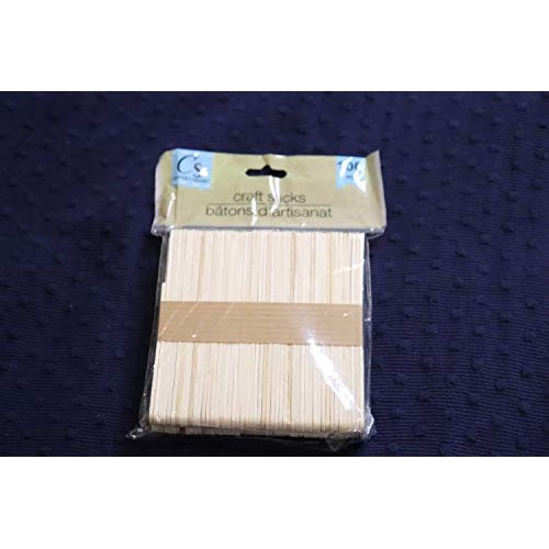 100 Popsicle Sticks, pack of 100 natural wood crafts sticks for DI...