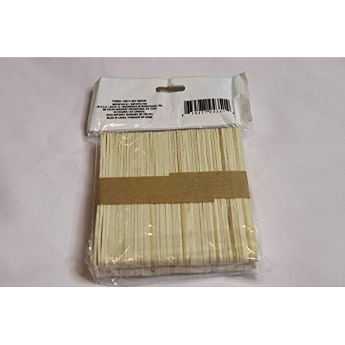 100 Popsicle Sticks, pack of 100 natural wood crafts sticks for DI...