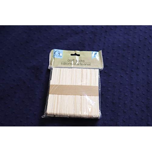 100 Popsicle Sticks, pack of 100 natural wood crafts sticks for DI...
