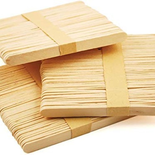 100 Popsicle Sticks, pack of 100 natural wood crafts sticks for DI...