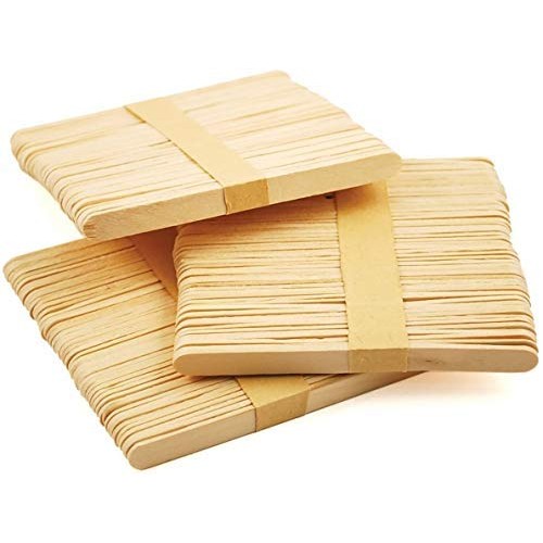 100 Popsicle Sticks, pack of 100 natural wood crafts sticks for DI...