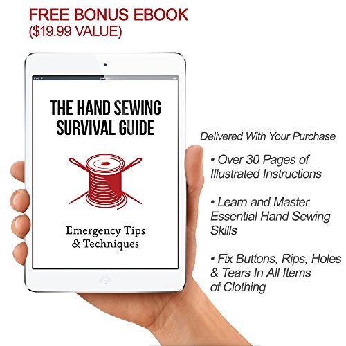 Craftlab Best Mini Sewing Kit with Sewing Survival Ebook, 78 Emerg...
