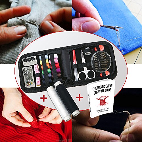 Craftlab Best Mini Sewing Kit with Sewing Survival Ebook, 78 Emerg...