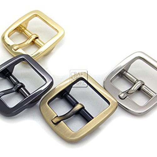CRAFTMEmore Single Prong Belt Buckle Square Center Bar Buckles Pur...