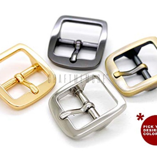 CRAFTMEmore Single Prong Belt Buckle Square Center Bar Buckles Pur...