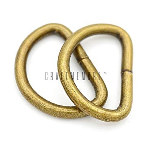 CRAFTMEmore 100 Pack 1 Inch Metal D-Rings Non Welded Dee Ring for ...
