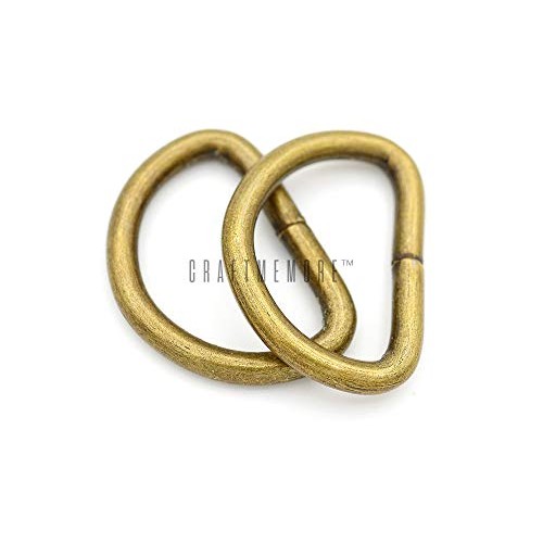 CRAFTMEmore 100 Pack 1 Inch Metal D-Rings Non Welded Dee Ring for ...