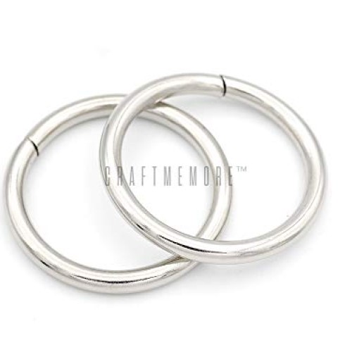 CRAFTMEmore O-Ring Findings Metal Non-Welded O Rings for Belts Bag...