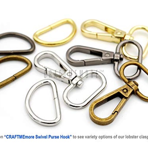 CRAFTMEmore 10 Sets Antique Brass Swivel Snap Hooks Lobster Clasp ...