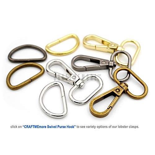 CRAFTMEmore 10 Sets Antique Brass Swivel Snap Hooks Lobster Clasp ...