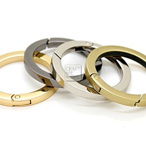 CRAFTMEmore 1 1/2 Inch Metal O Ring Spring Opening Purse Making Sn...