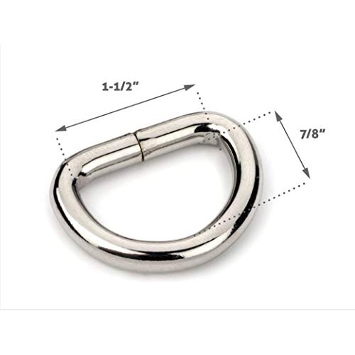 CRAFTMEmore 1 1/4 & 1 1/2 Inches D-Ring Findings Metal Non Welded ...
