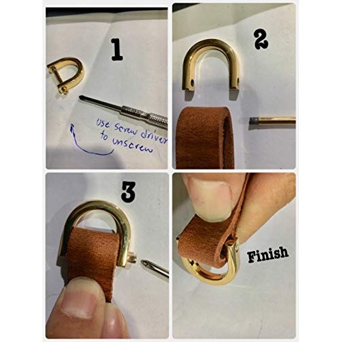 CRAFTMEmore D-Rings with Closing Screw Shackle Key Holder Horsesho...