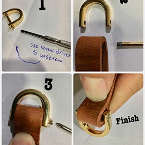 CRAFTMEmore D-Rings with Closing Screw Shackle Key Holder Horsesho...