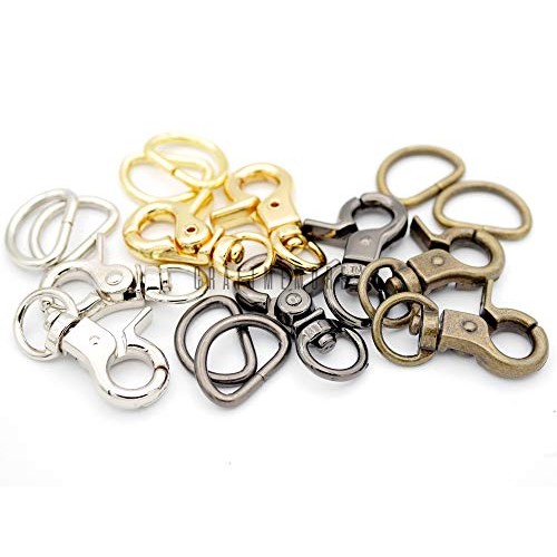 CRAFTMEmore Lobster Claw Clasps Trigger Snap Hooks 1 1/4 x 1/2 L...
