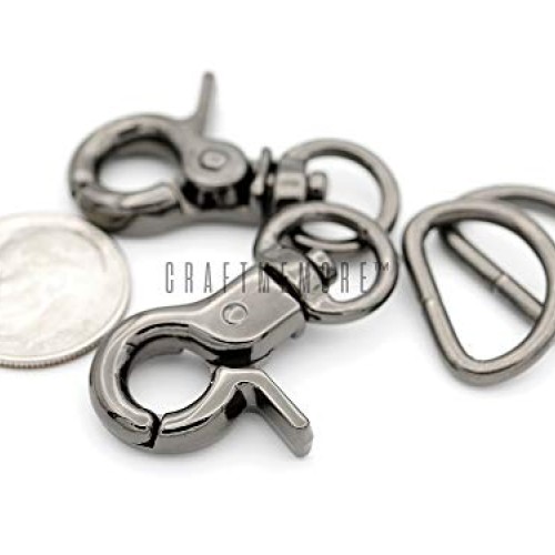 CRAFTMEmore Lobster Claw Clasps Trigger Snap Hooks 1 1/4 x 1/2 L...