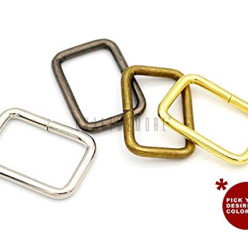 CRAFTMEMORE Metal Rectangle Buckle Ring Fits 5/8 3/4 1 Strap He...