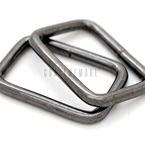 CRAFTMEMORE Metal Rectangle Buckle Ring Fits 5/8 3/4 1 Strap He...