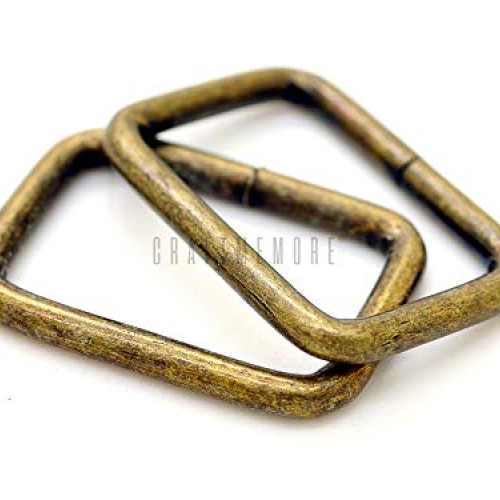 CRAFTMEMORE Metal Rectangle Buckle Ring Fits 5/8 3/4 1 Strap He...