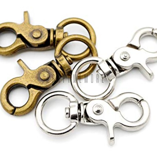 CRAFTMEmore Metal Swivel Trigger Lobster Clasp Purse Landyard Snap...