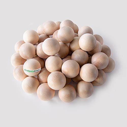 1.5 Inch Wooden Round Ball | DIY Decorative Wood Crafting Balls | ...