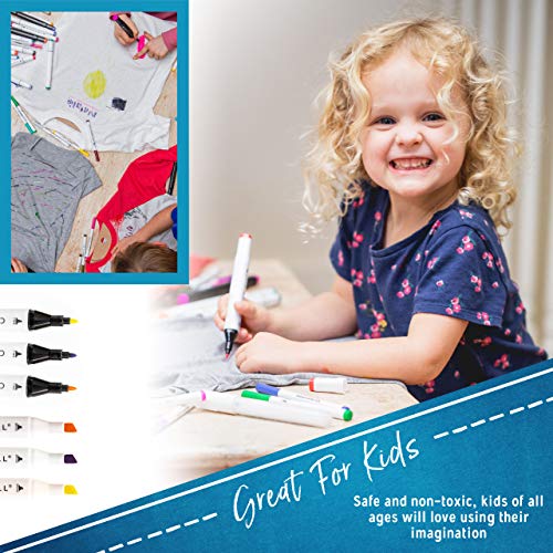 Crafts 4 ALL Fabric Markers Permanent 20 Pack Premium Quality Mini...