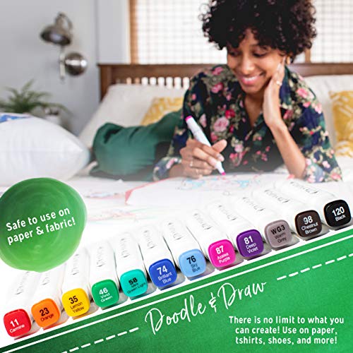 Crafts 4 ALL Fabric Markers Permanent 20 Pack Premium Quality Mini...