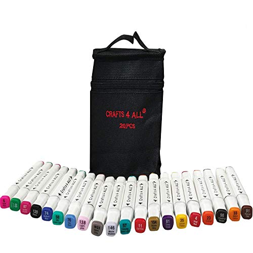Crafts 4 ALL Fabric Markers Permanent 20 Pack Premium Quality Mini...
