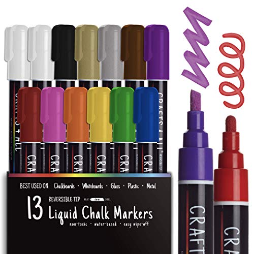 Crafts 4 ALL Liquid Chalk Markers for Blackboard Signs, Bistro Men...