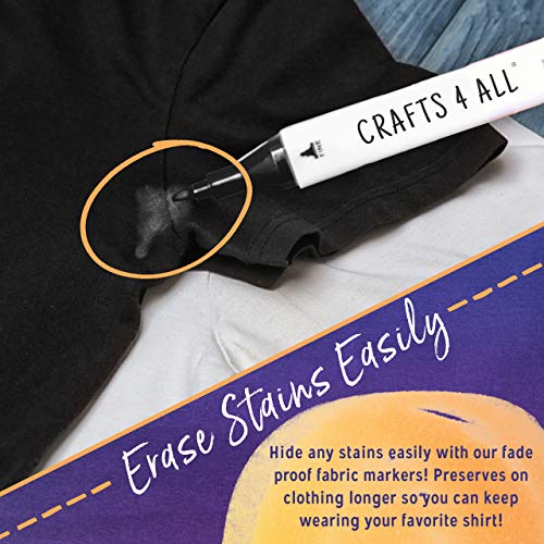 Crafts 4 ALL Permanent Fabric Marker Laundry Marker Non Bleed Dual...