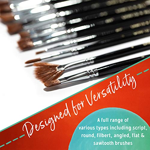 Paint Brushes 12 Set Professional Paint Brush Round Pointed Tip Ny...