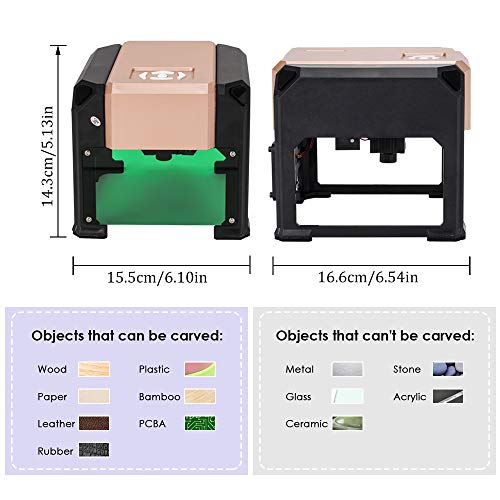Crafts Man 3000mW Mini Laser Engraving Machine Desktop High Speed ...