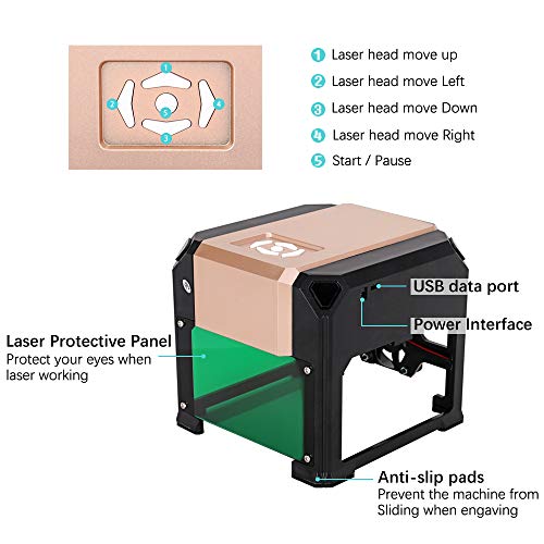 Crafts Man 3000mW Mini Laser Engraving Machine Desktop High Speed ...