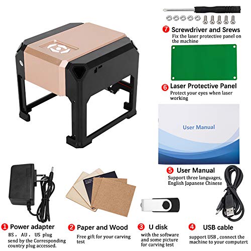Crafts Man 3000mW Mini Laser Engraving Machine Desktop High Speed ...