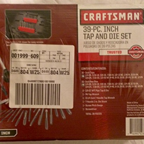 Craftman 39-pc Inch Tap and Die Set