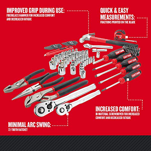 CRAFTSMAN Home Tool Kit / Mechanics Tools Kit, 102-Piece CMMT99448